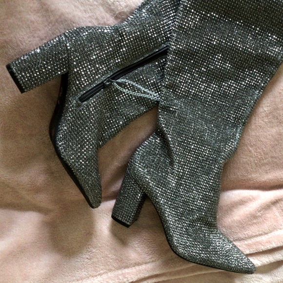 SOLD🚫🆕 GIANNI BINI QUEEN -BEE RHINESTONE OVER THE KNEE BOOTS(Sz 6.5) - Picture 14 of 16